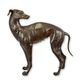 A BRONZE SCULPTURE OF A GREYHOUND