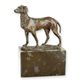 A BRONZE SCULPTURE OF A GREYHOUND