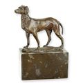 A BRONZE SCULPTURE OF A GREYHOUND