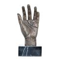 A BRONZE SCULPTURE OF A HAND