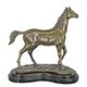 A BRONZE SCULPTURE OF A HORSE