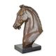 A BRONZE SCULPTURE OF A HORSE HEAD
