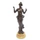A BRONZE SCULPTURE OF A LADY