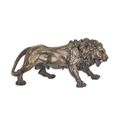 A BRONZE SCULPTURE OF A LION