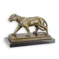 A BRONZE SCULPTURE OF A LIONESS