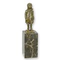 A BRONZE SCULPTURE OF A LITTLE BOY