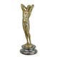 A BRONZE SCULPTURE OF A MALE NUDE