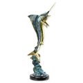 A BRONZE SCULPTURE OF A MARLIN