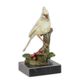 A BRONZE SCULPTURE OF A NORTHERN CARDINAL BIRD