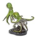 A BRONZE SCULPTURE OF A PAIR OF OCTOPUSES