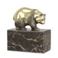 A BRONZE SCULPTURE OF A PANDA