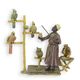 A BRONZE SCULPTURE OF A PARROT TRAINER