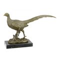 A BRONZE SCULPTURE OF A PHEASANT