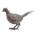 A BRONZE SCULPTURE OF A PHEASANT