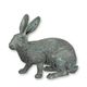 A BRONZE SCULPTURE OF A RABBIT