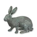 A BRONZE SCULPTURE OF A RABBIT
