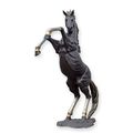 A BRONZE SCULPTURE OF A REARING STALLION