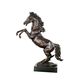 A BRONZE SCULPTURE OF A REARING STALLION