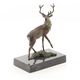 A BRONZE SCULPTURE OF A RED DEER