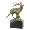 A BRONZE SCULPTURE OF A RED DEER