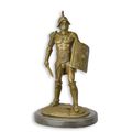 A BRONZE SCULPTURE OF A ROMAN GLADIATOR