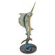 A BRONZE SCULPTURE OF A SAILFISH