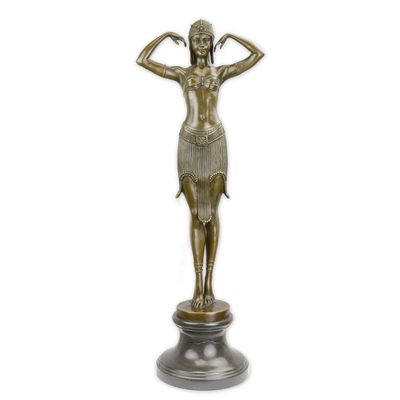 A BRONZE SCULPTURE OF A SCARAB DANCER