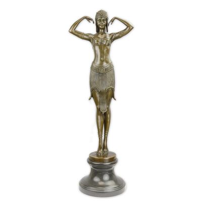 A BRONZE SCULPTURE OF A SCARAB DANCER