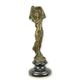 A BRONZE SCULPTURE OF A SCARF DANCER (BRASS PLATE UNDERNEATH