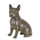 A BRONZE SCULPTURE OF A SITTING FRENCH BULLDOG