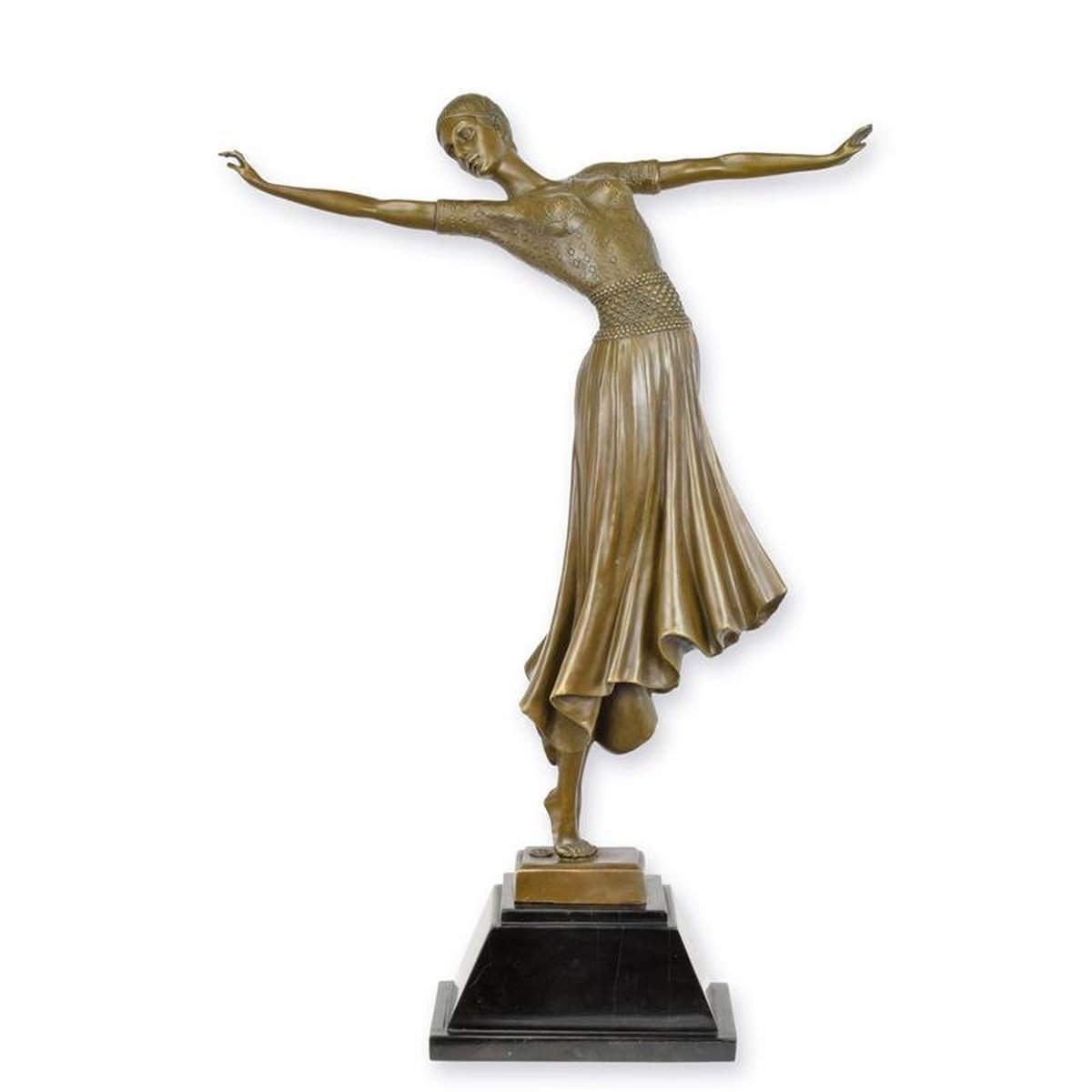 A Bronze Sculpture of a Spanish Dancer