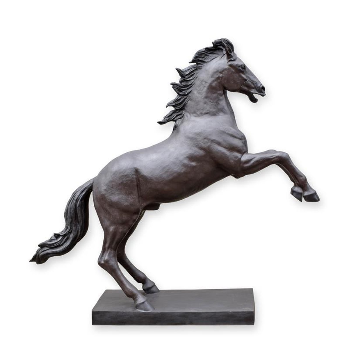 A BRONZE SCULPTURE OF A STAGGERING HORSE