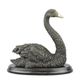 A BRONZE SCULPTURE OF A SWAN