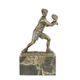 A BRONZE SCULPTURE OF A TENNIS-PLAYER
