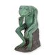 A BRONZE SCULPTURE OF A THINKING FROG