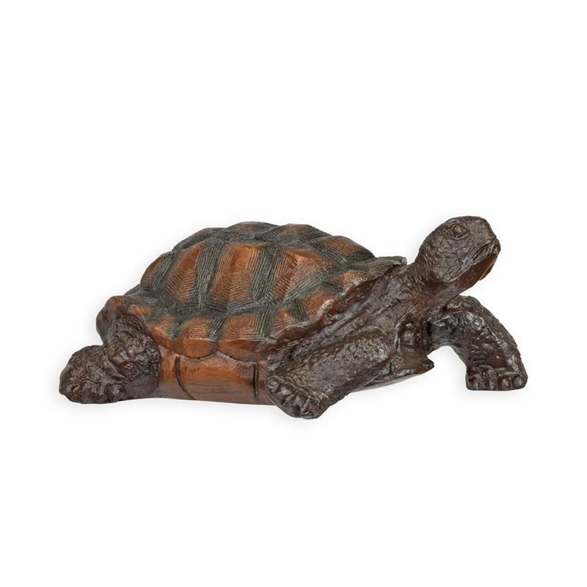A BRONZE SCULPTURE OF A TORTOISE