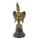 A BRONZE SCULPTURE OF A WINGED FEMALE NUDE