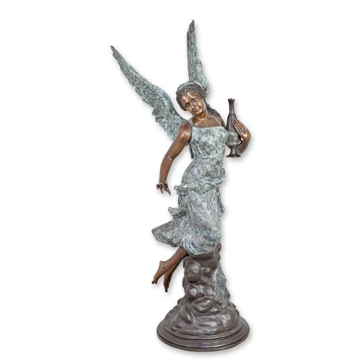 A Bronze Sculpture of a Winged Female