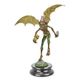 A BRONZE SCULPTURE OF A WINGED GOBLIN
