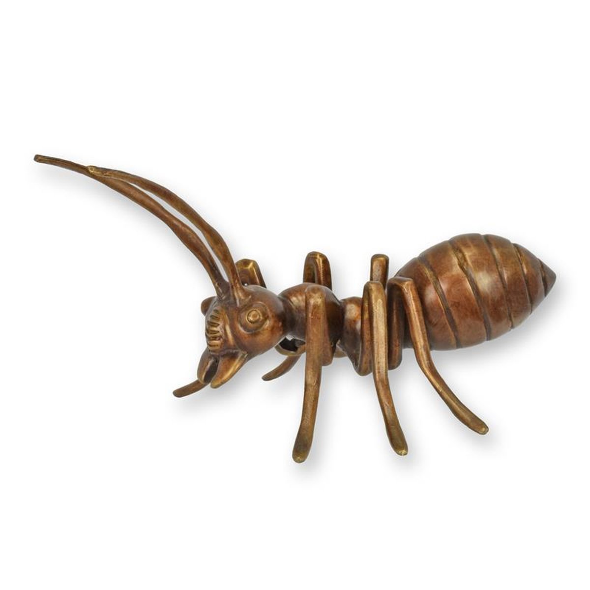 A BRONZE SCULPTURE OF AN ANT