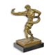 A BRONZE SCULPTURE OF AN ATHLETE WRESTLING A PYTHON