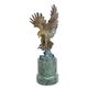 A BRONZE SCULPTURE OF AN EAGLE