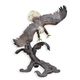 A BRONZE SCULPTURE OF AN EAGLE IN FLIGHT
