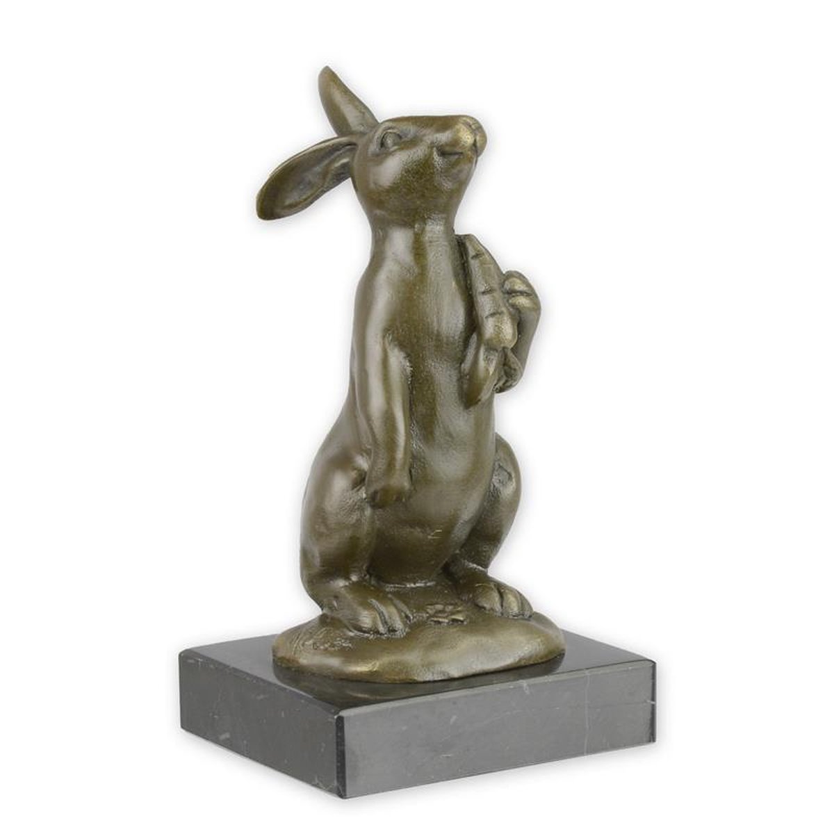A BRONZE SCULPTURE OF AN EASTER-BUNNY