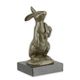 A BRONZE SCULPTURE OF AN EASTER-BUNNY