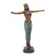 A BRONZE SCULPTURE OF AN EGYPTIAN DANCER