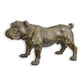 A BRONZE SCULPTURE OF AN ENGLISH BULLDOG
