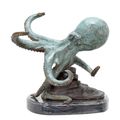 A BRONZE SCULPTURE OF AN OCTOPUS
