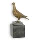 A BRONZE SCULPTURE OF AN PIGEON