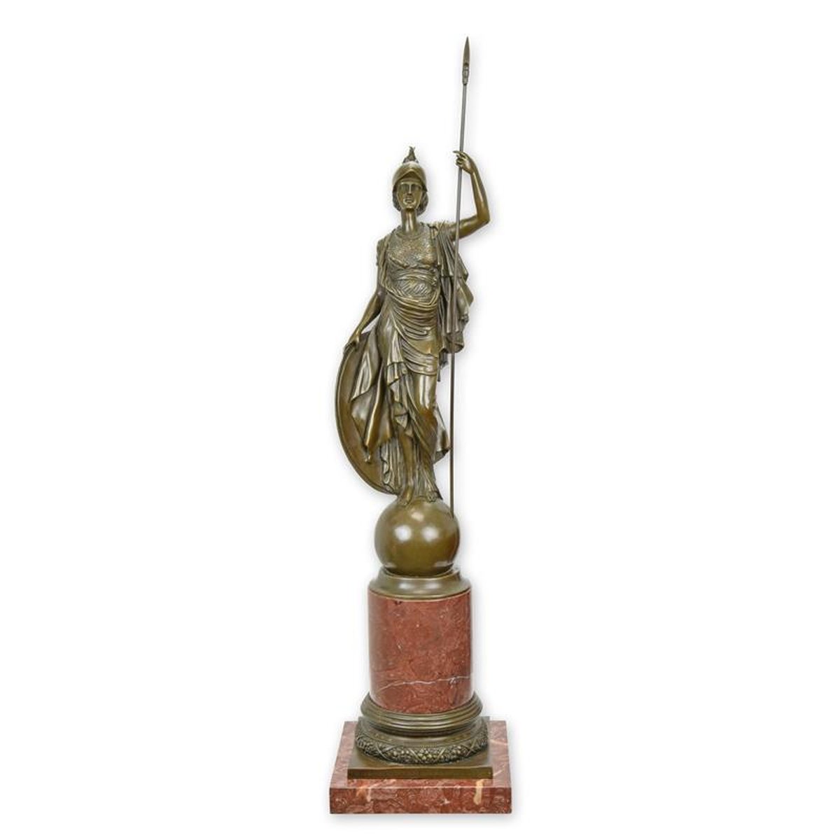 A BRONZE SCULPTURE OF ATHENA GIUSTINIANI